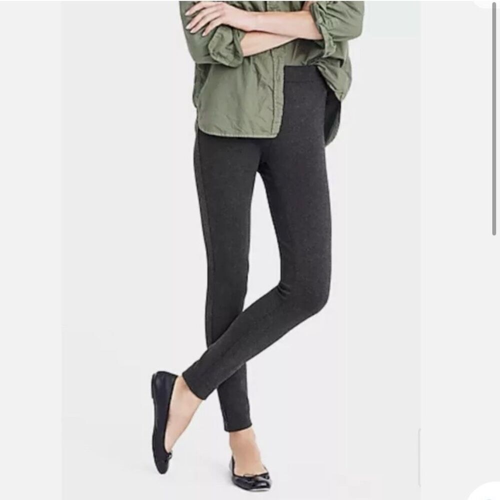 J. Crew Gray Charcoal Back Zip Heavy Ponte Pant sz S NWOT